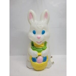 General Foam Plastics Easter Bunny Blow Mold Lighted Decoration 078-17020 White